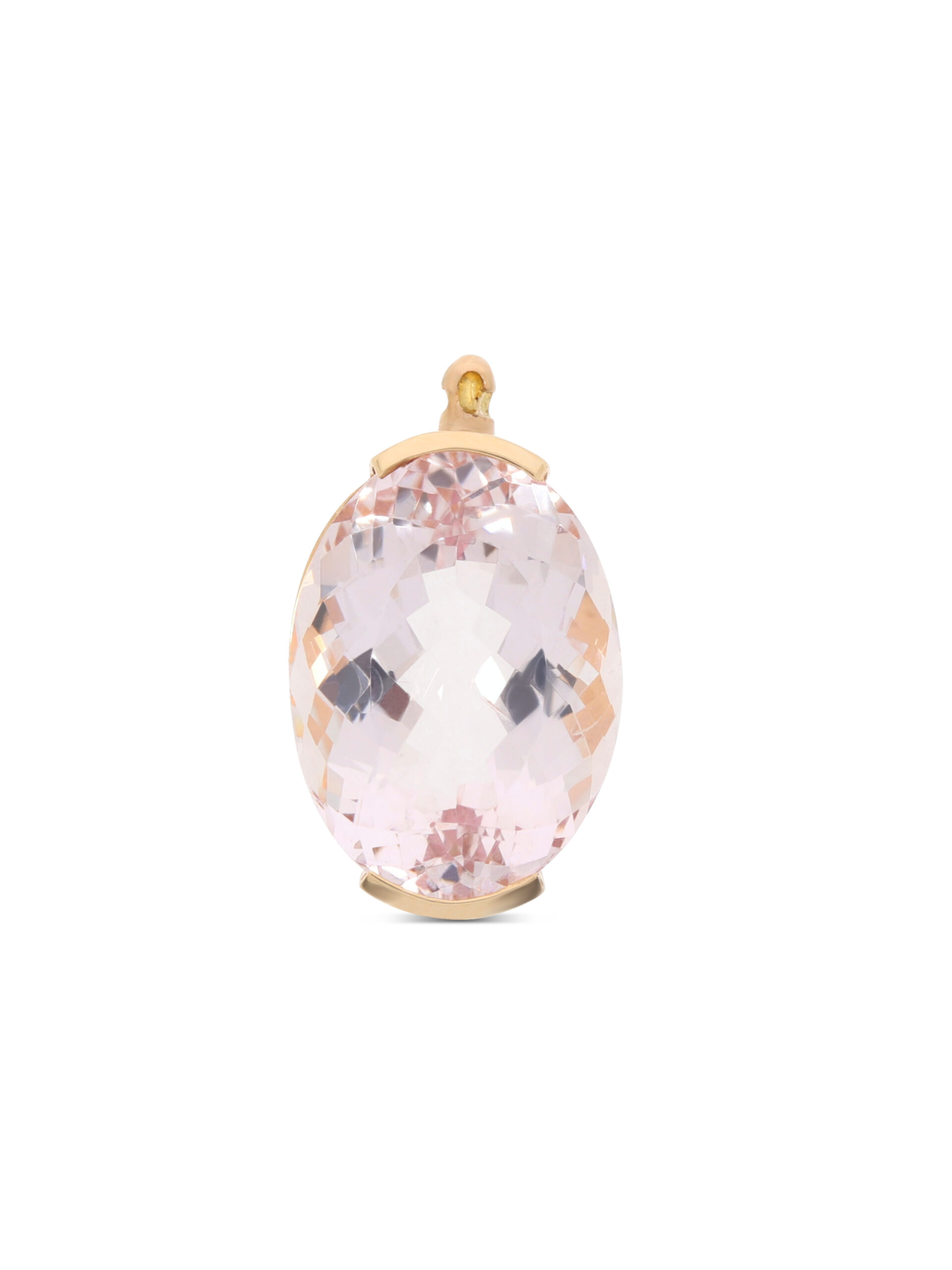 Ein Anhänger mit rosa Morganit zum Wechseln in Roségold 750/-