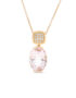 Ein Kissen-Anhänger mit Brillanten in Roségold 750/- mit einem rosa Morganit als zusätzlichem Anhänger