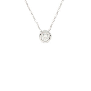 Anhänger mit einem Brillant 0,30 ct. in Zargenfassung als Solitair in Weißgold 750/-
