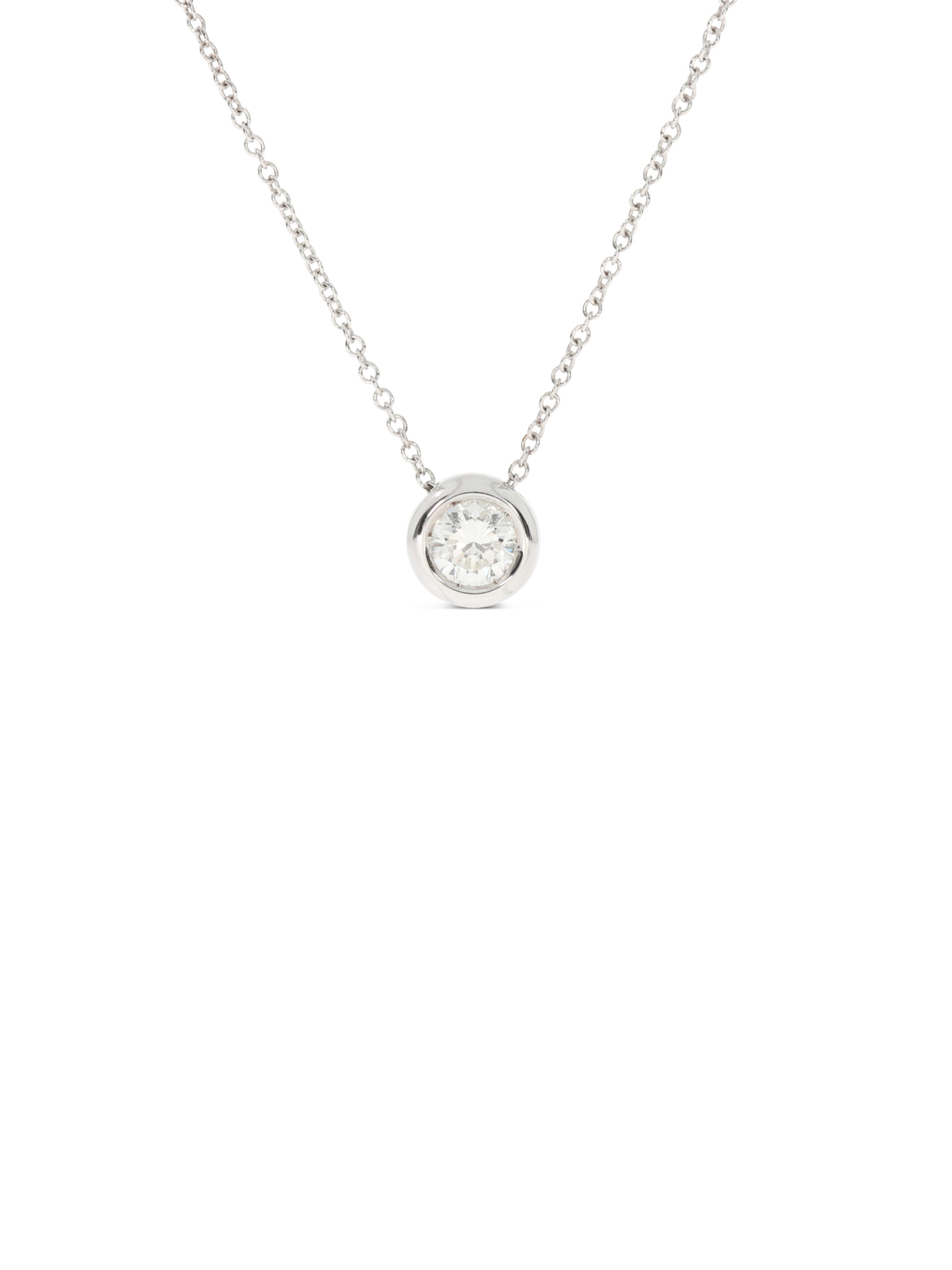 Anhänger mit einem Brillant 0,30 ct. in Zargenfassung als Solitair in Weißgold 750/-