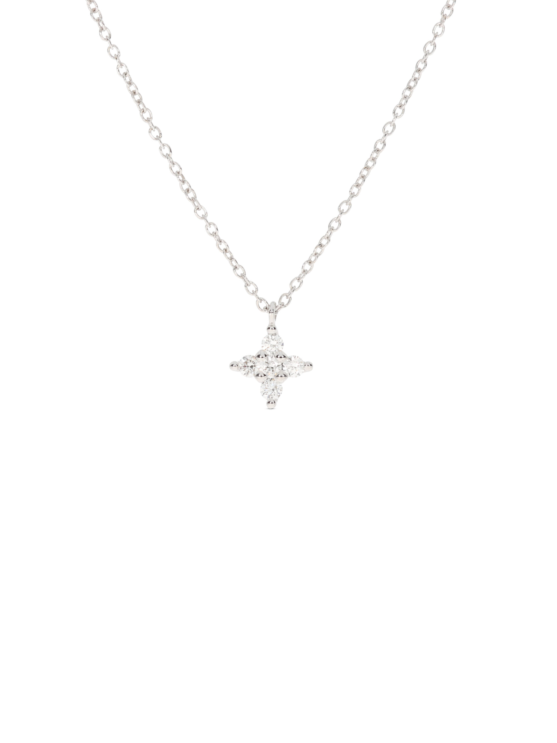 Ein Anhänger in Weißgold 750/- mit Brillanten als Blüte arrangiert