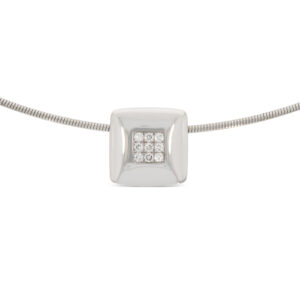 Ein Anhänger in Weißgold 750/-, der zusätzlich mit weiteren Anhängern ergänzt werden kann