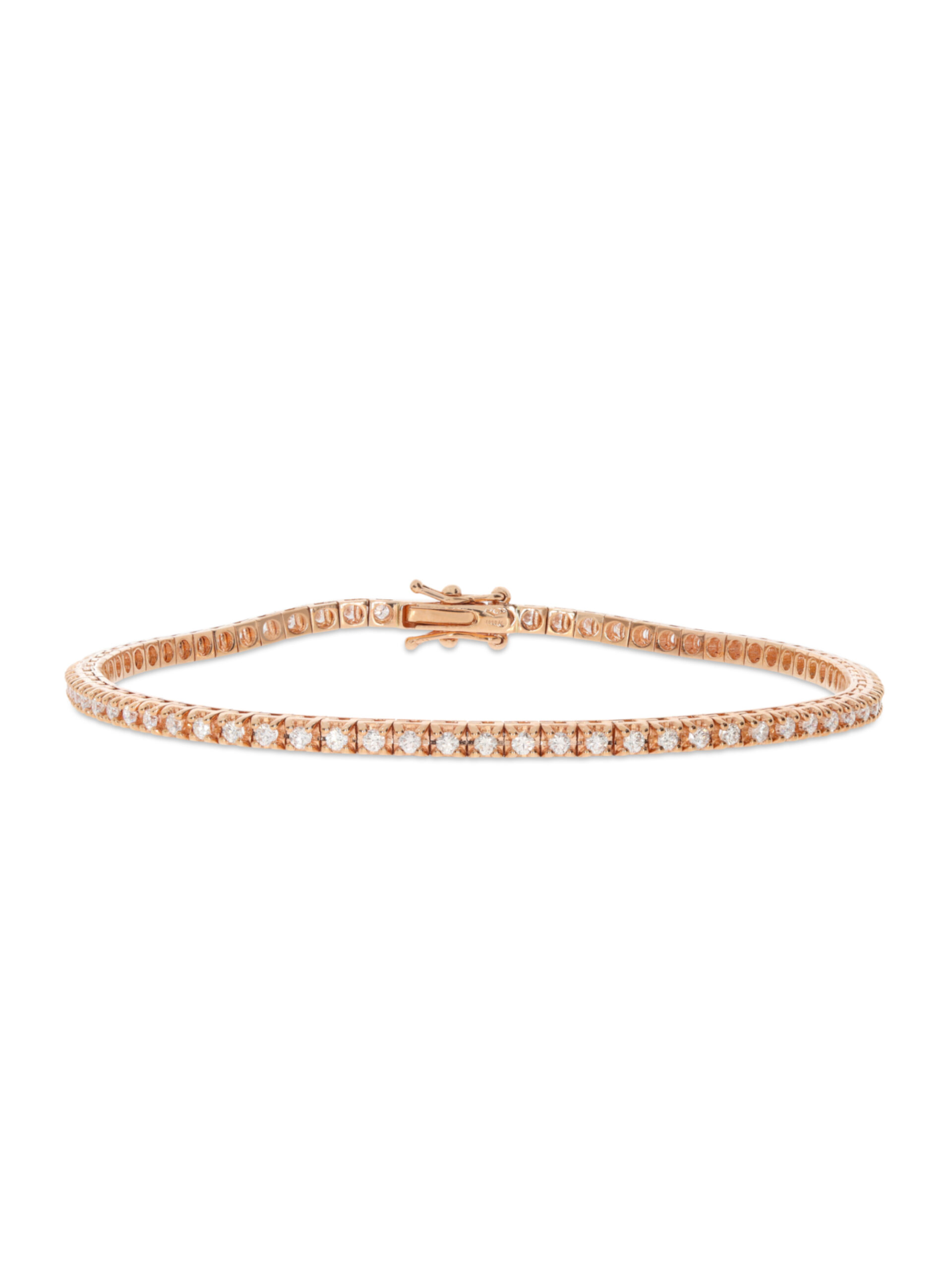 Ein wunderschönes Armband in Roségold 750/- bzw. 18 kt., rundum mit Brillanten besetzt.