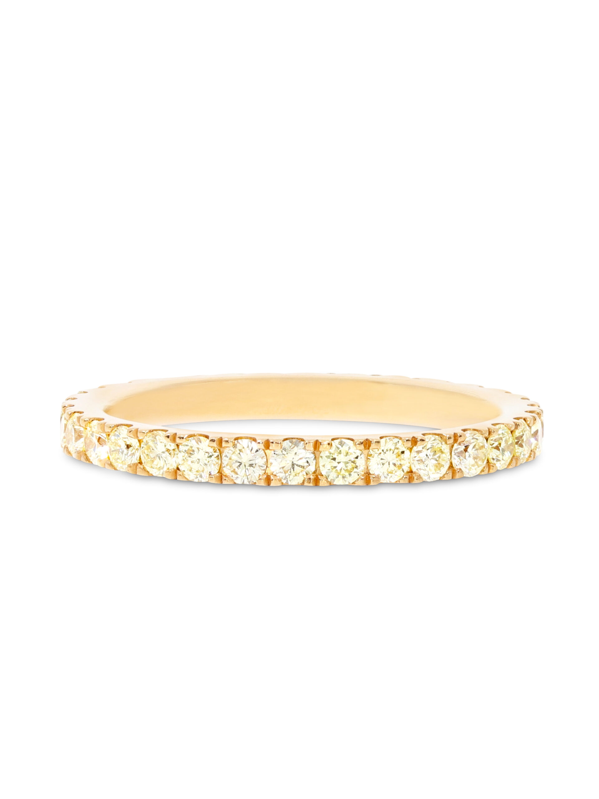 Ein Memoire-Ring in Roségold 750/- bzw. 18 kt. rundum mit gelben Brillanten ausgefasst