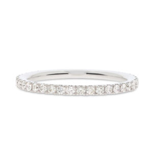 Ein Memoire-Ring in Weißgold 750/-, voll ausgefasst mit Brillanten.