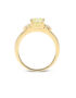 Ein außergewöhnlicher Ring in Gelbgold 750/- mit einem fancy-yellow Diamanten, begleitet von weißen Brillante