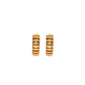Eine ausßergewöhnliche Crelole in 750/- Gelbgold, die ausdrucksstark zu unserem Strahlenring passt
