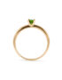 Ein Ring in Roségold 750/- mit grünem Turmalin in Baguette-Schliff.