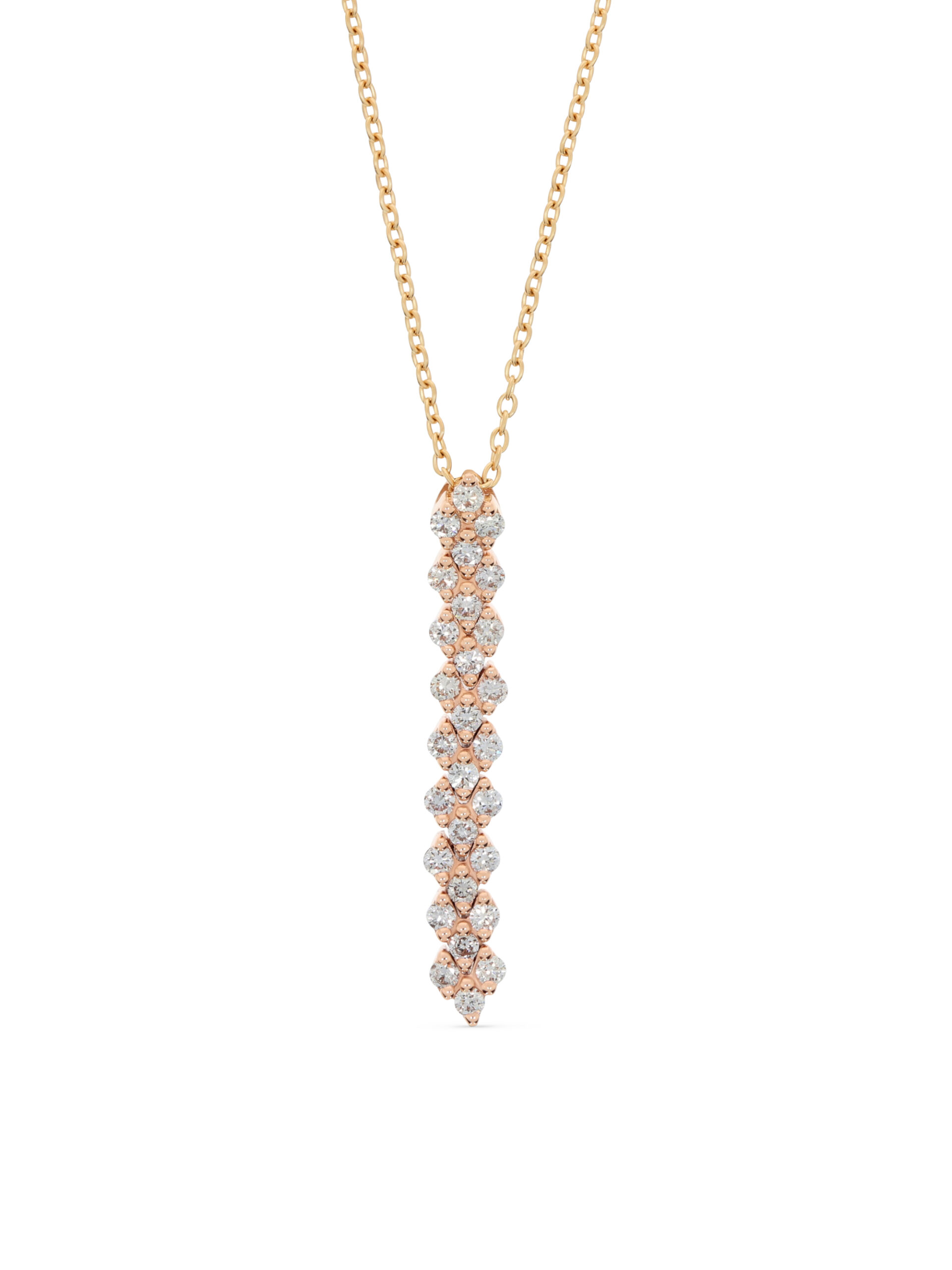 Kettenanhänger aus 750/- Roségold mit Brillanten