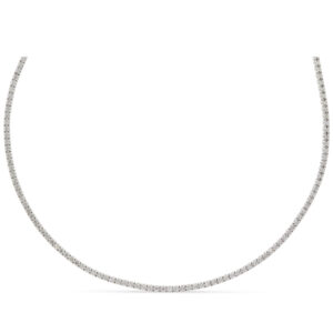 Tenniscollier in Weißgold mit Brillanten