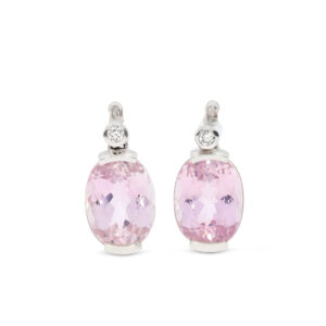 Ohrsteckereinhänger mit Kunzite zum Wechseln in Weißgold 750/-