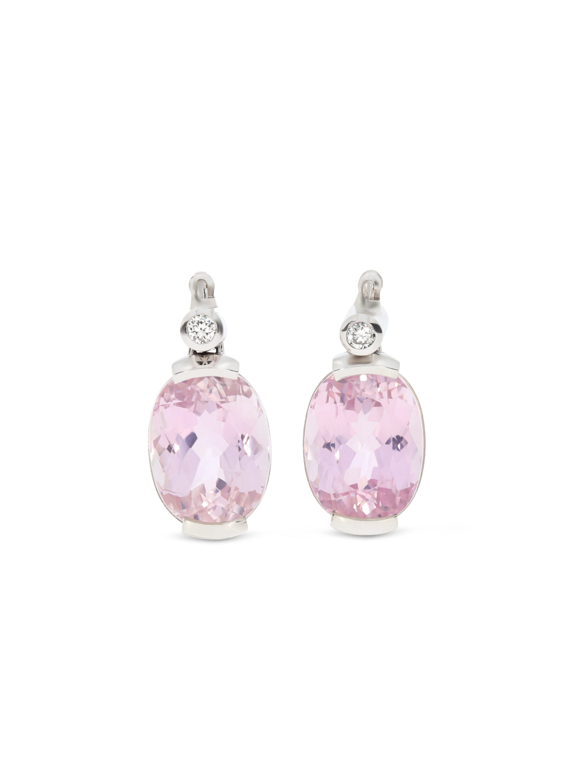 Ohrsteckereinhänger mit Kunzite zum Wechseln in Weißgold 750/-