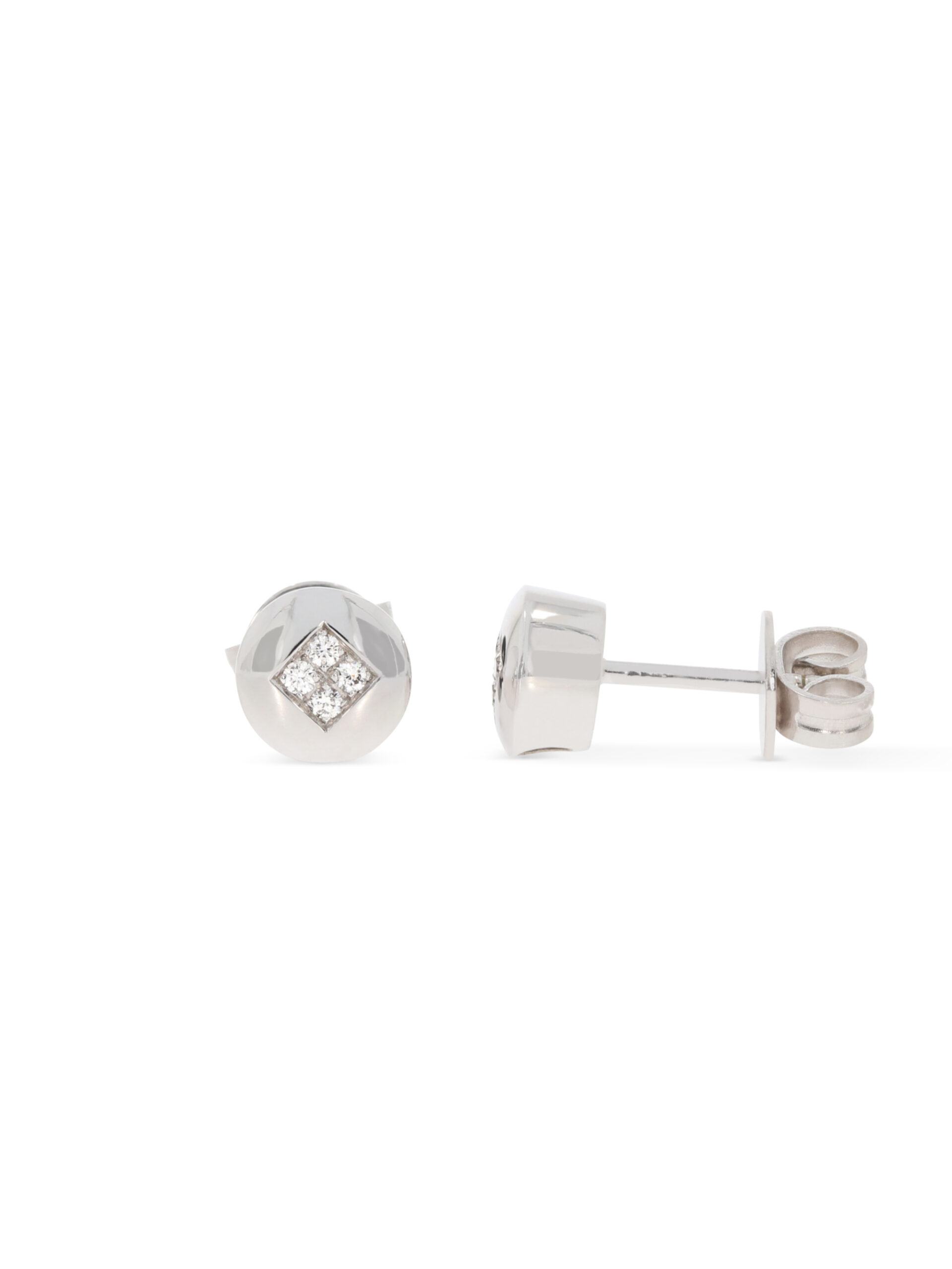 Elegante Ohrstecker in Weißgold 750/- mit Brillanten besetzt