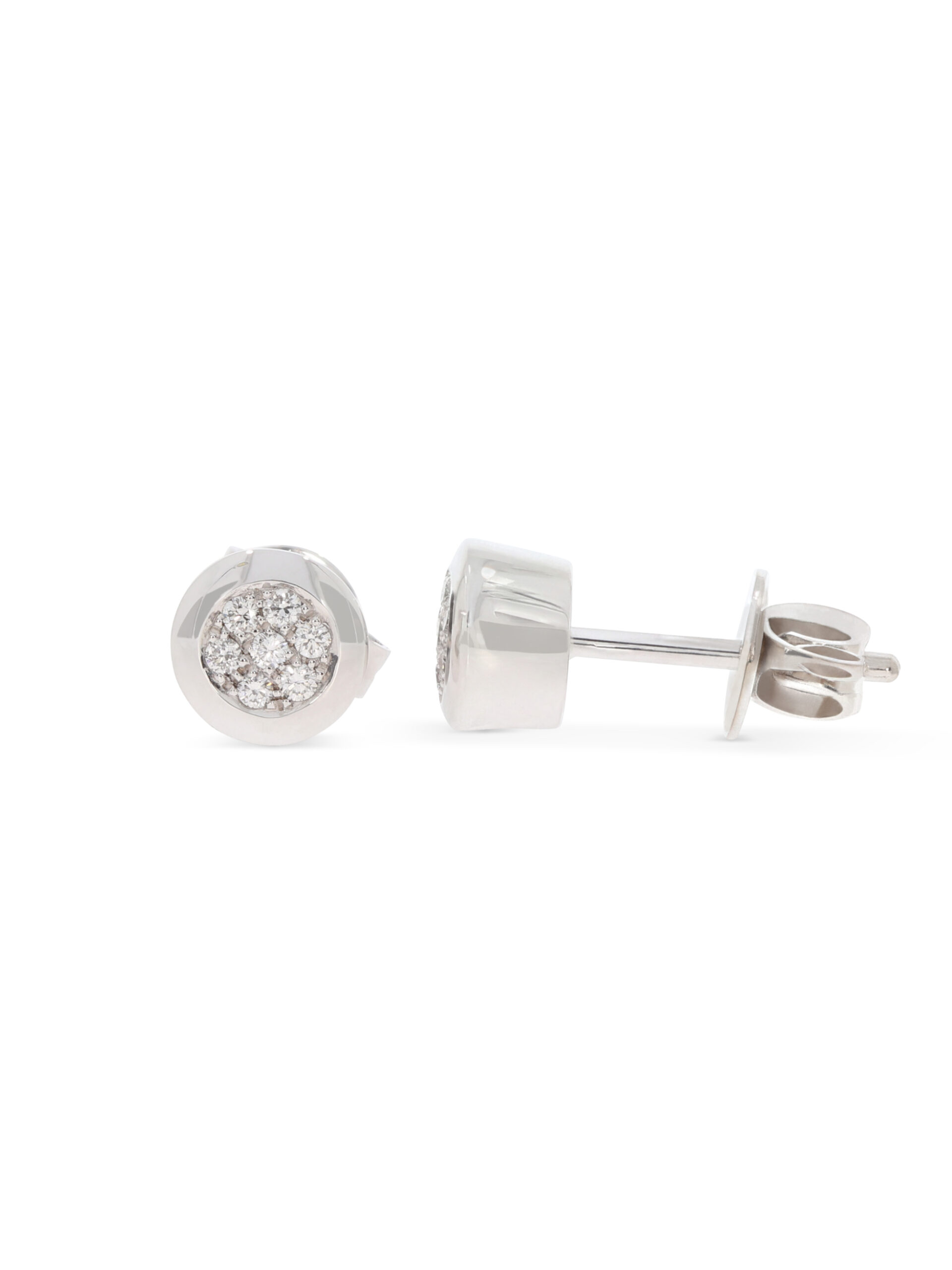 Elegante Ohrstecker in Weißgold 750/- mit Brillanten besetzt
