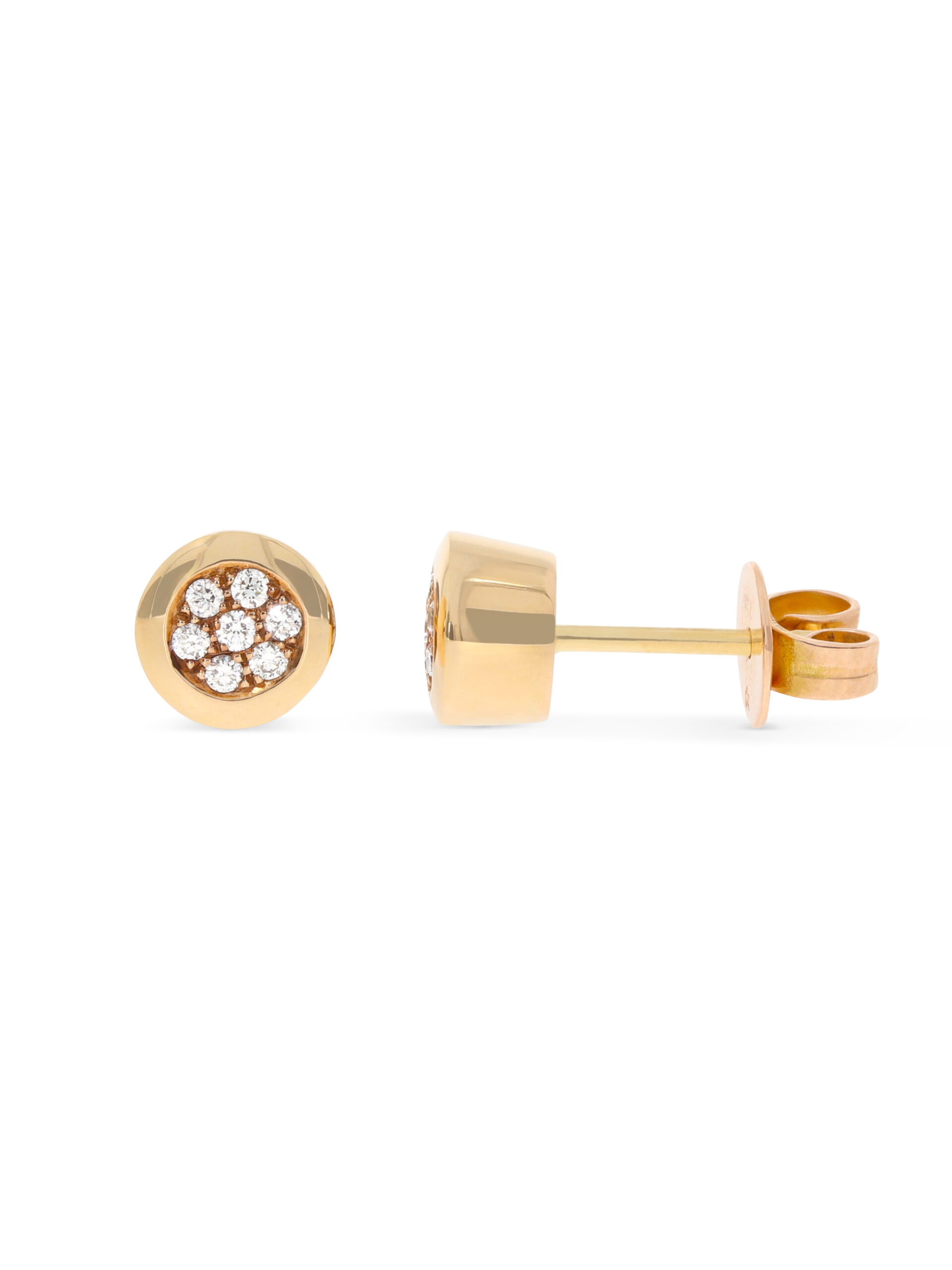 Elegante Ohrstecker in Roségold 750/- mit Brillanten besetzt