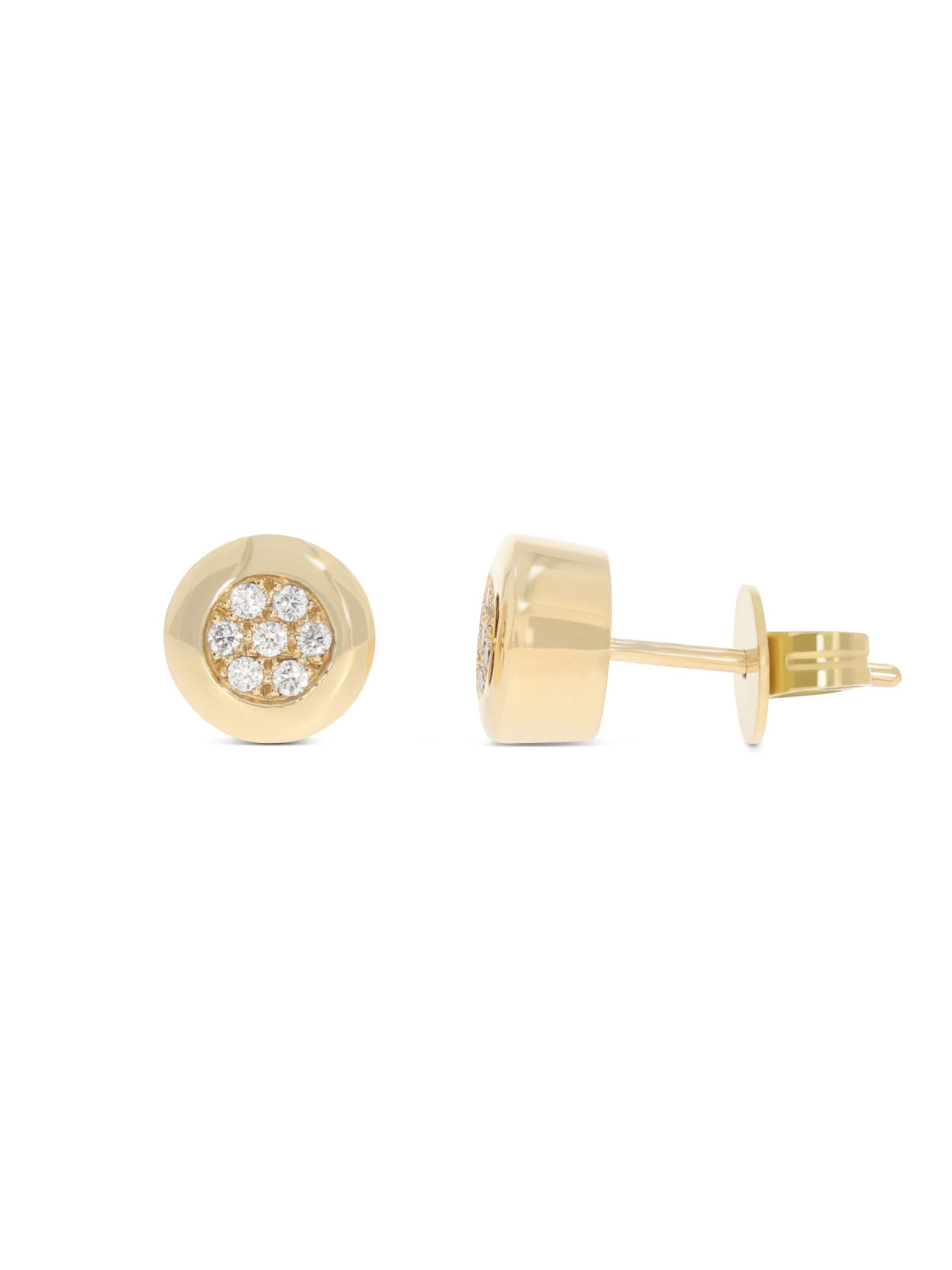 Elegante Ohrstecker in Gelbgold 750/- mit Brillanten besetzt