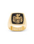 Siegelring 750 Gelbgold Onyx mit Goldeinlage