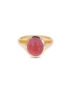 Siegelring 750Roségold mit rotem Lagenachat