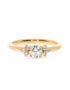 Ein Verlobungsring in Gelbgold 750/- mit einem Brillanten 0,40 ct. und zusätzlich seitlichen Brillanten