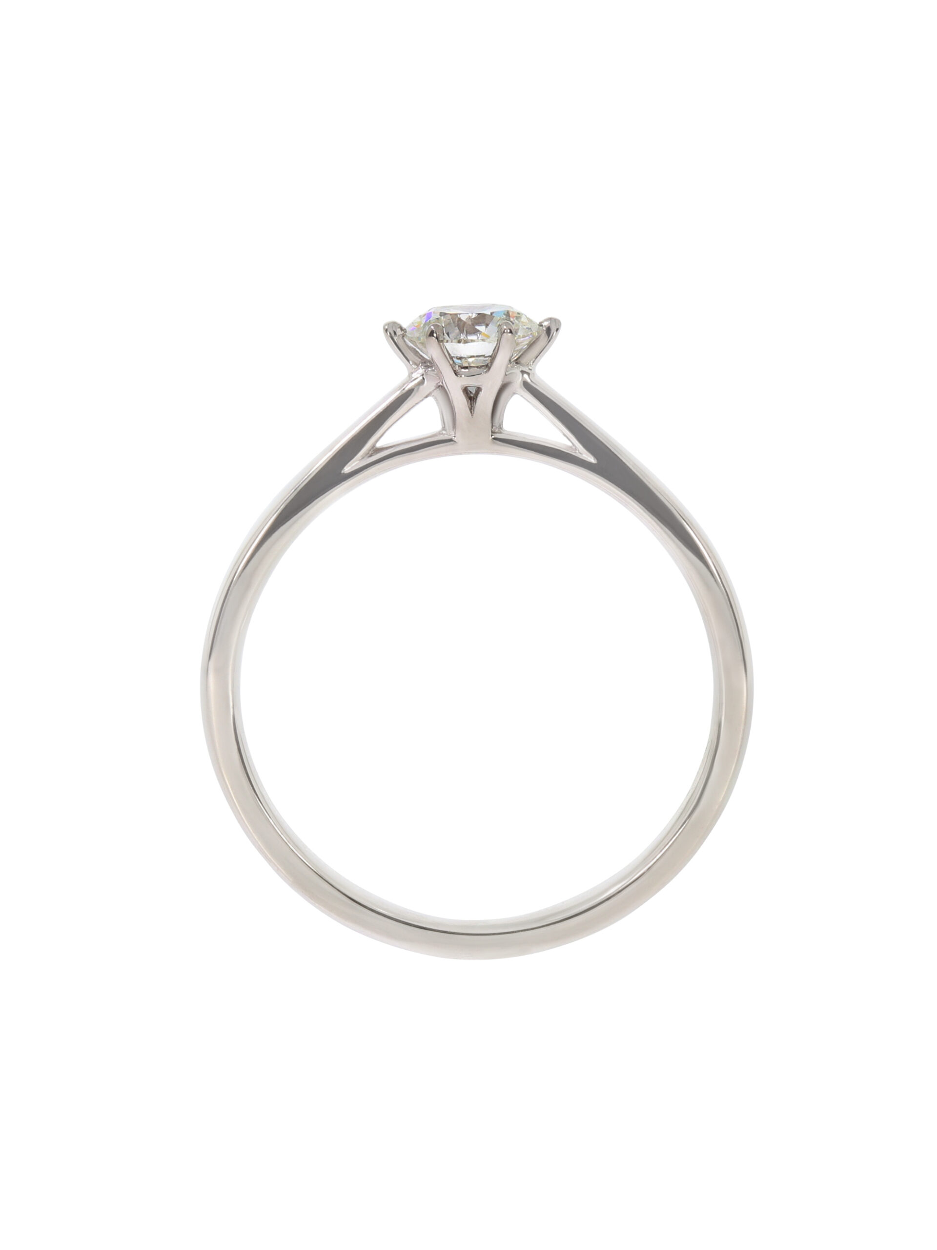 Ein klassischer Verlobungsring in Weißgold 750/- mit einem Brillanten 0,50ct.