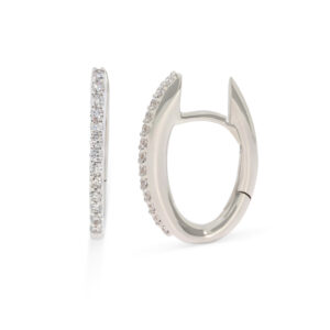 Creolen mit Brillanten in Weißgold