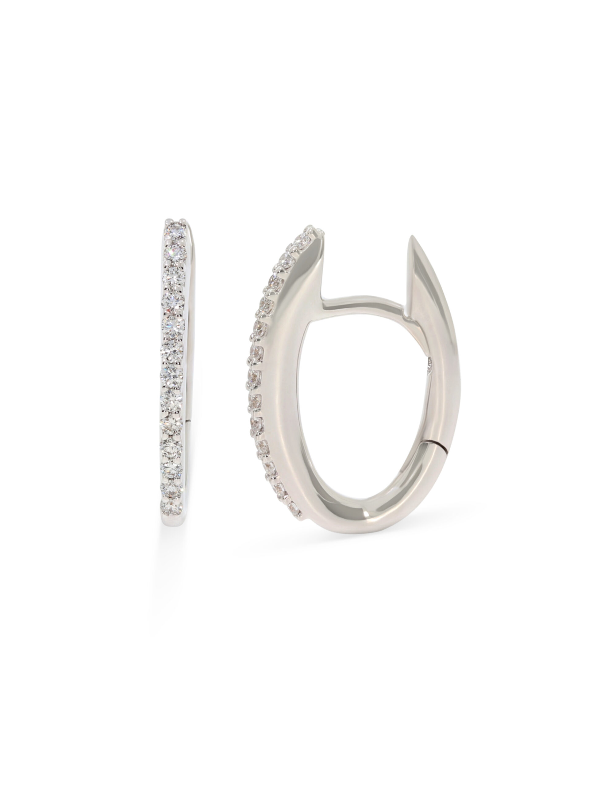 Creolen mit Brillanten in Weißgold