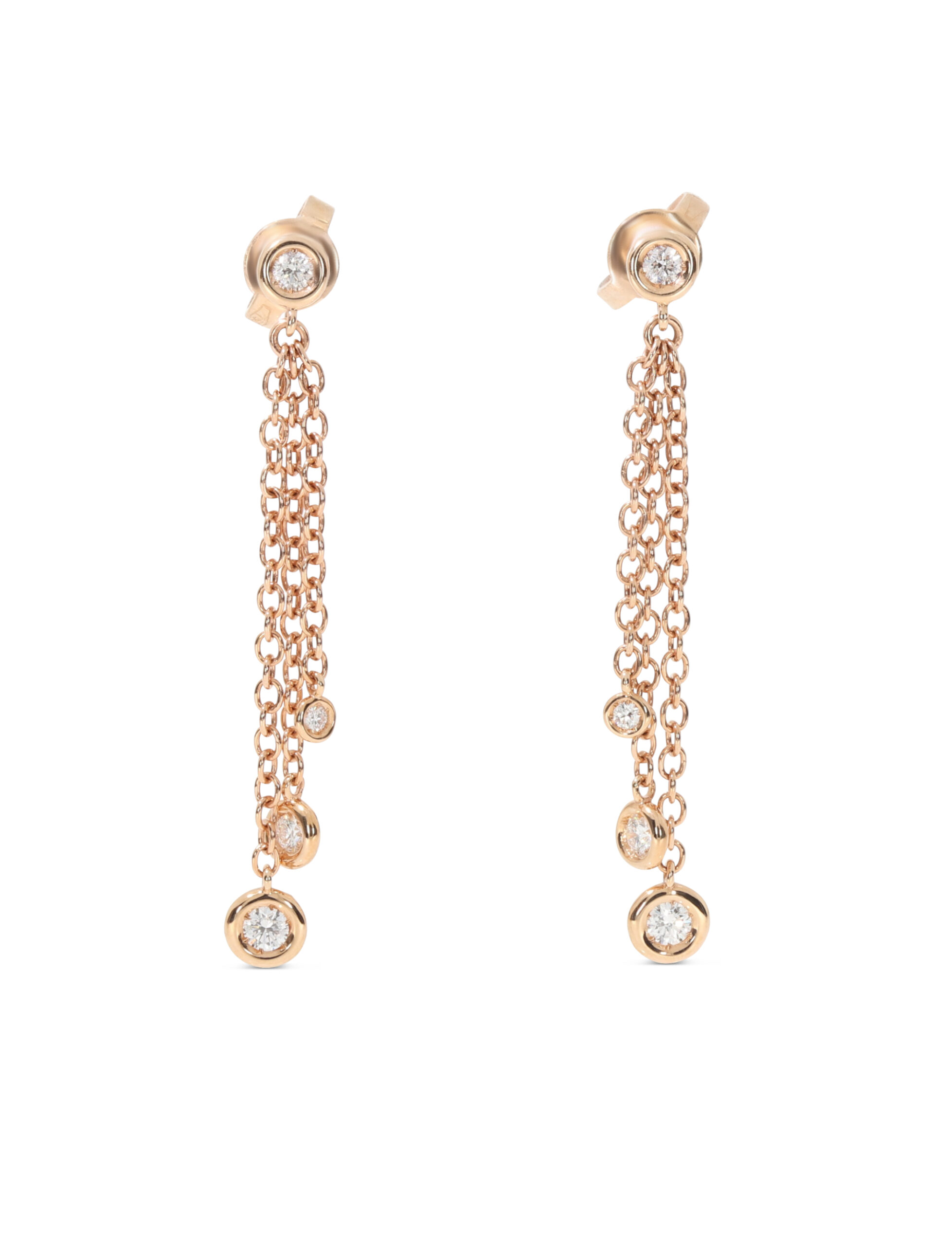 Ohrhänger in 750/- Roségold mit Brillanten