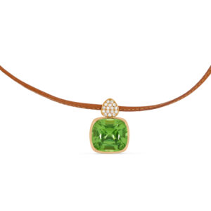 Kettenanhänger mit Peridot und Brillanten