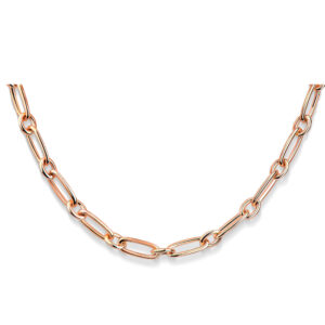 Collier mit länglichen Gliedern in 750/- Roségold