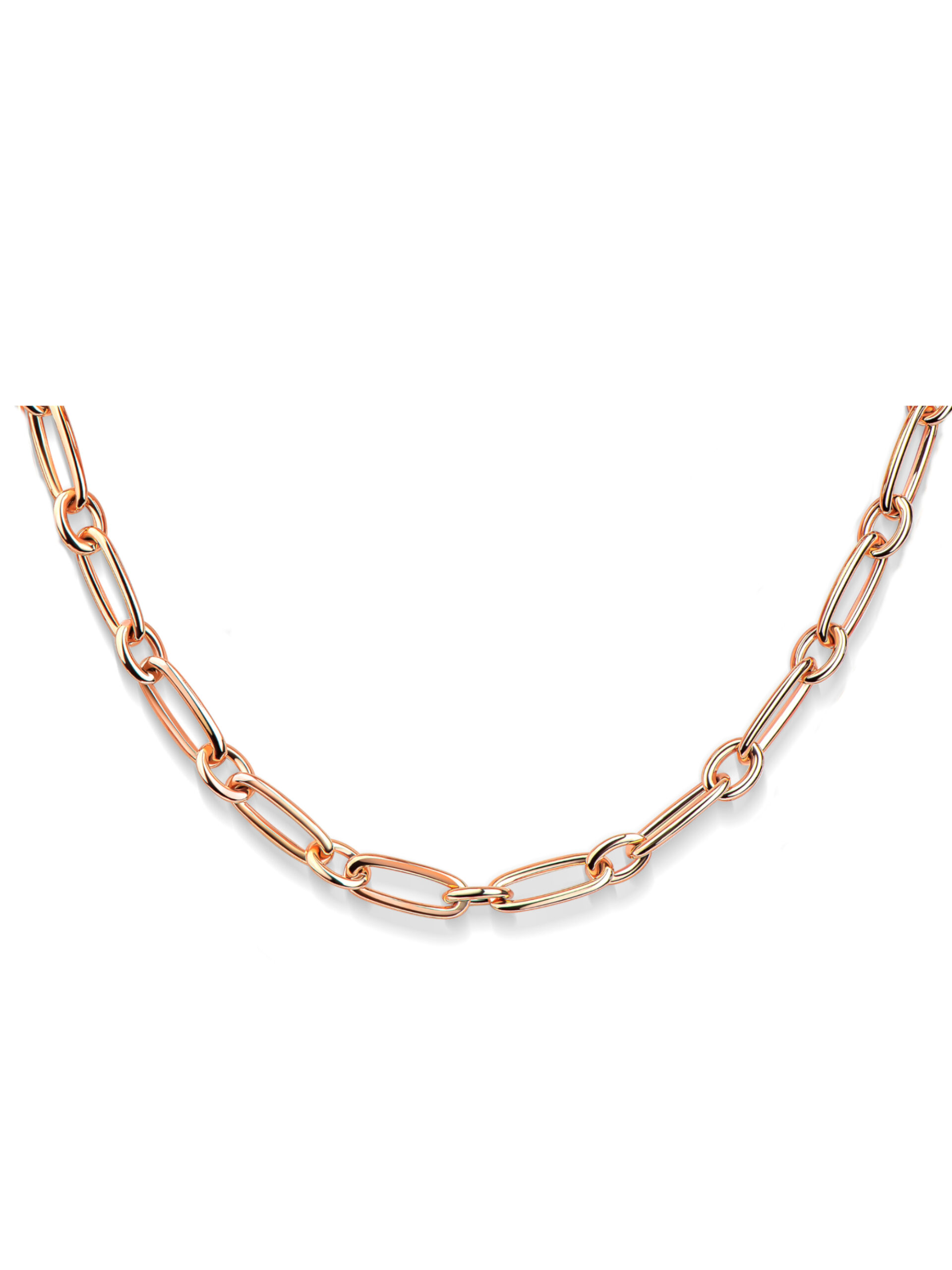 Collier mit länglichen Gliedern in 750/- Roségold