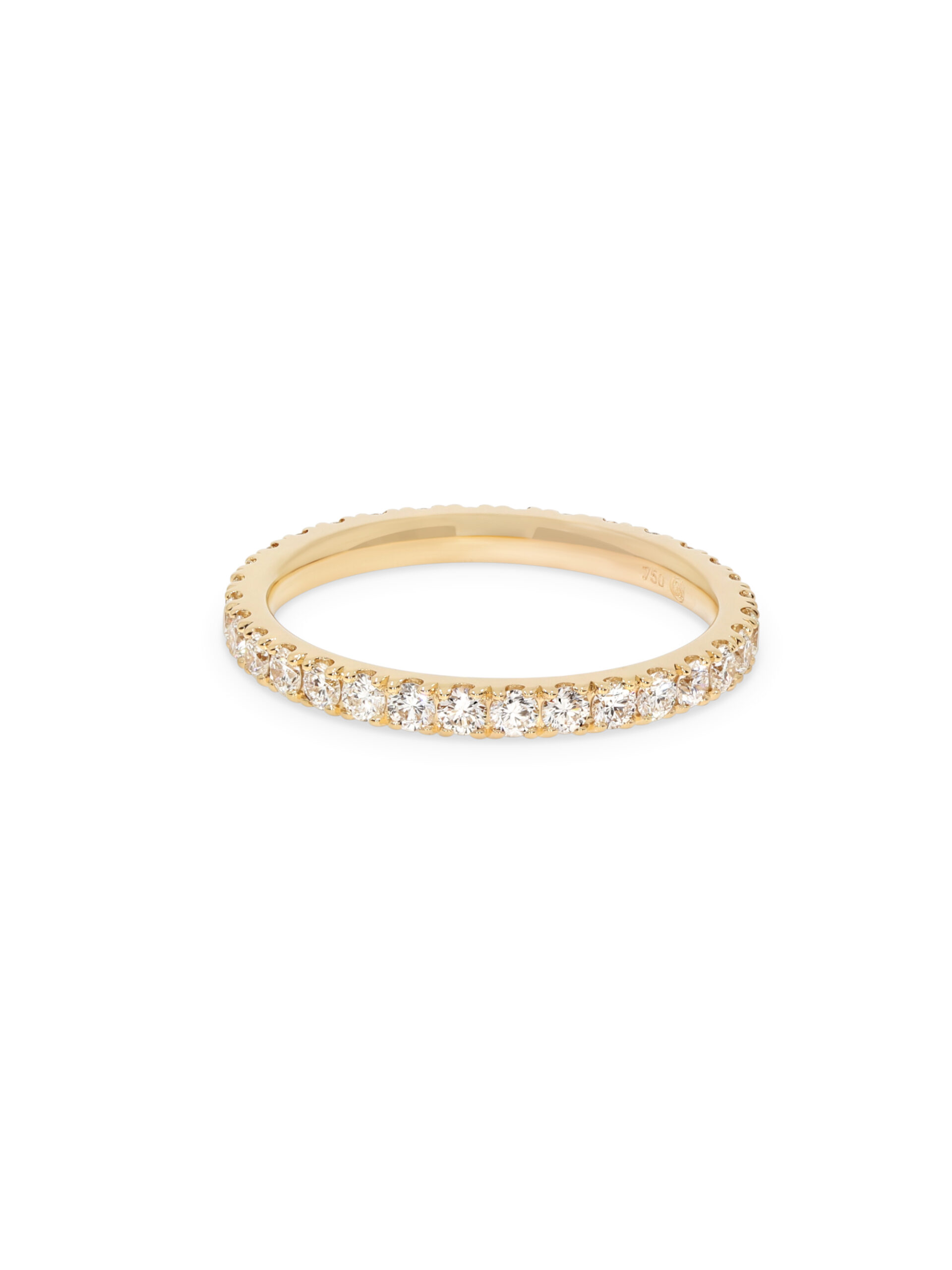 Memoire-Ring in 750/- Gelbgold mit 32 Brillanten
