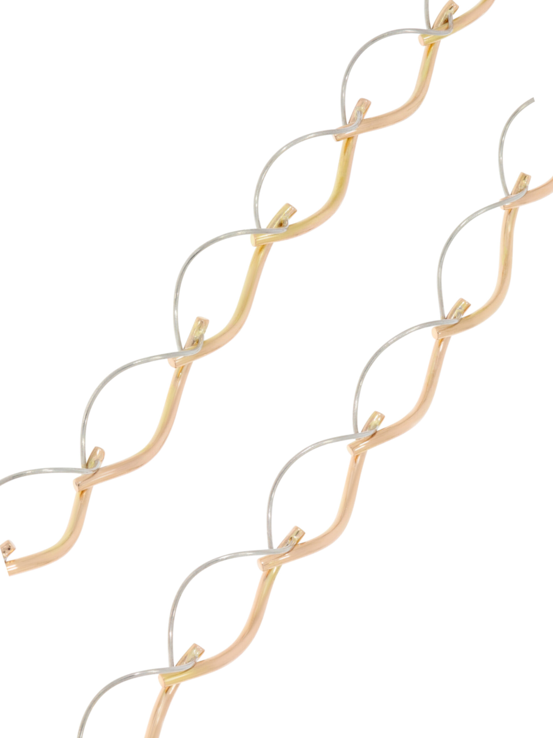 Collier gedreht in 750/- Roségold und 950/- Platin