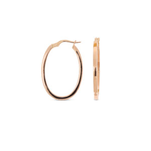Ovale Creolen in 750/- Roségold
