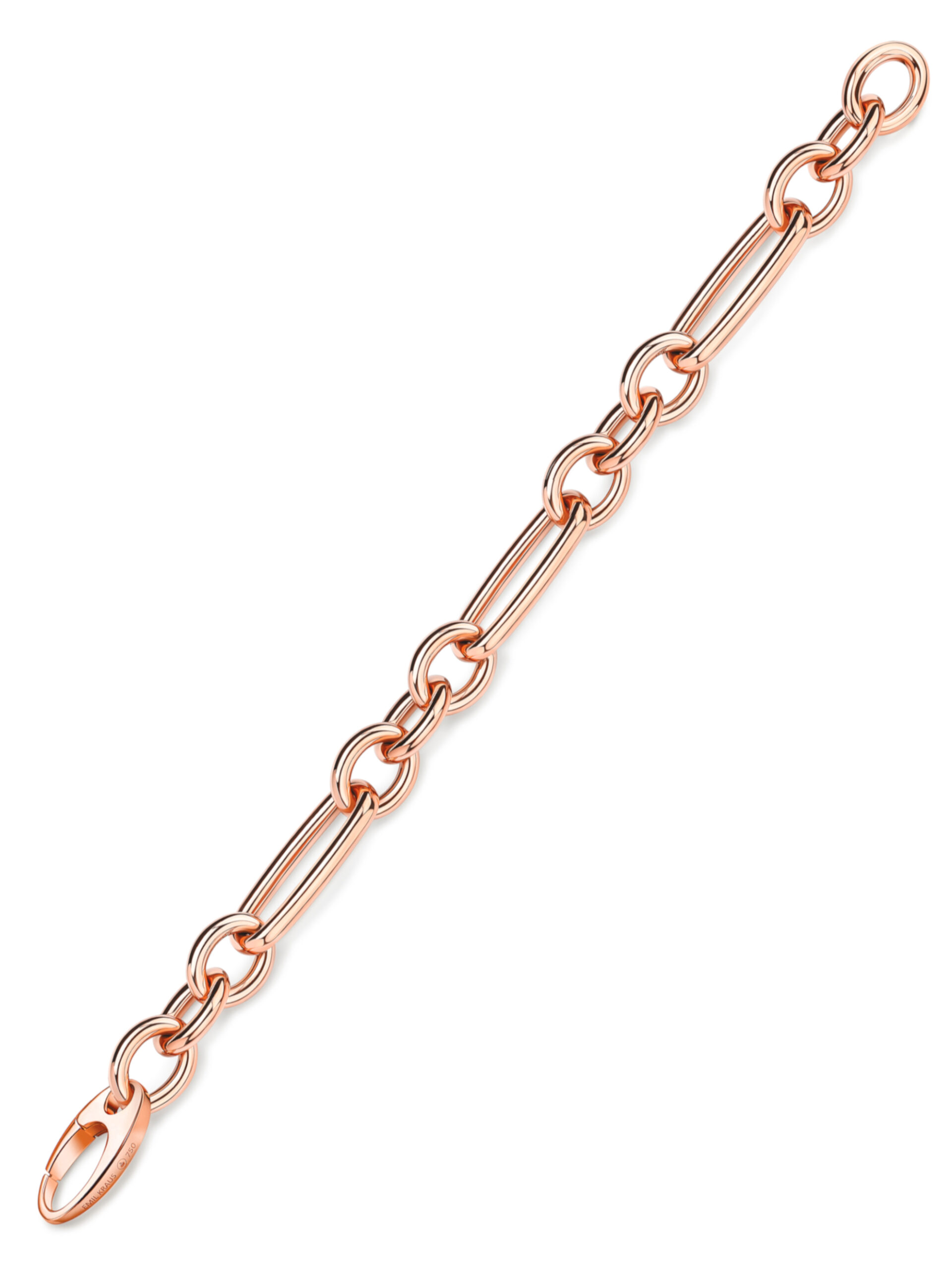 Anker-Armband mit verschieden großen Gliedern in 750/- Roségold