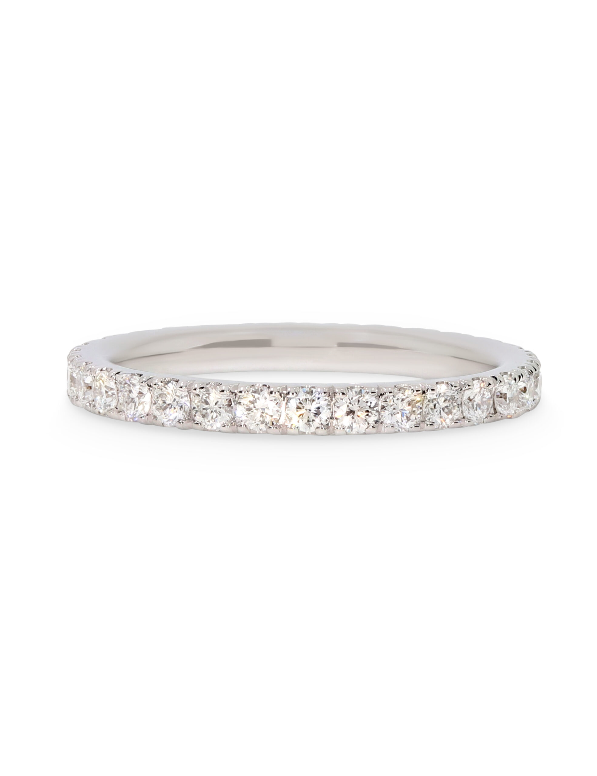 Memoire-Ring in 750/- Weißgold mit 32 Brillanten