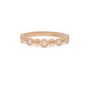 Kugelring mit Brillanten versetzt 750/- Roségold