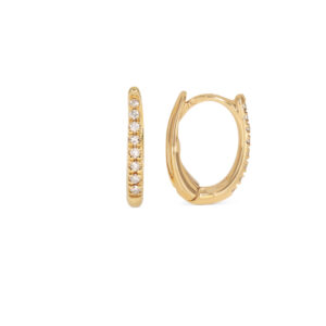 Creolen in 750/- Gelbgold mit Brillantbesatz