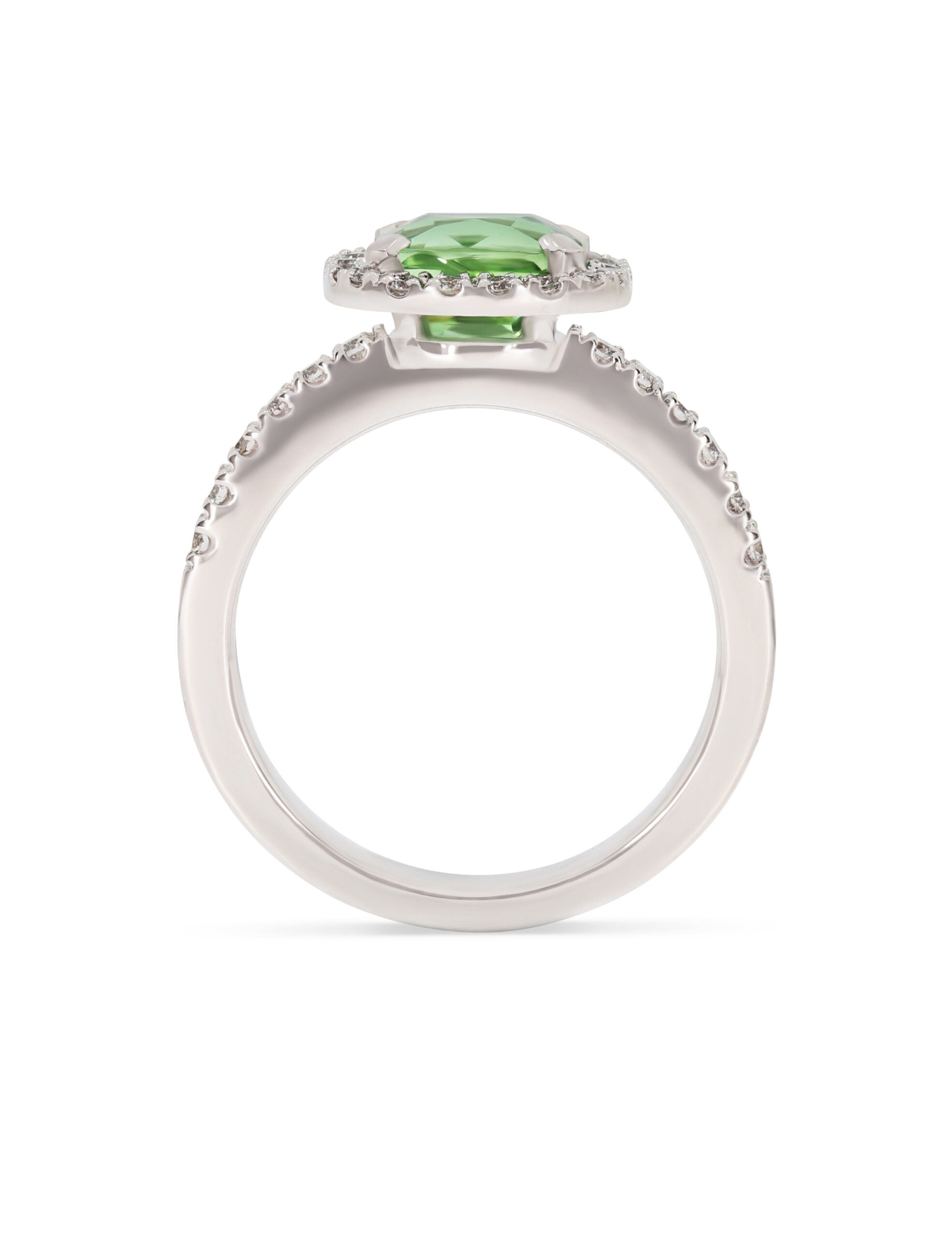 African Colours Ring mit einem Turmalin und Brillanten in 750/- Weißgold