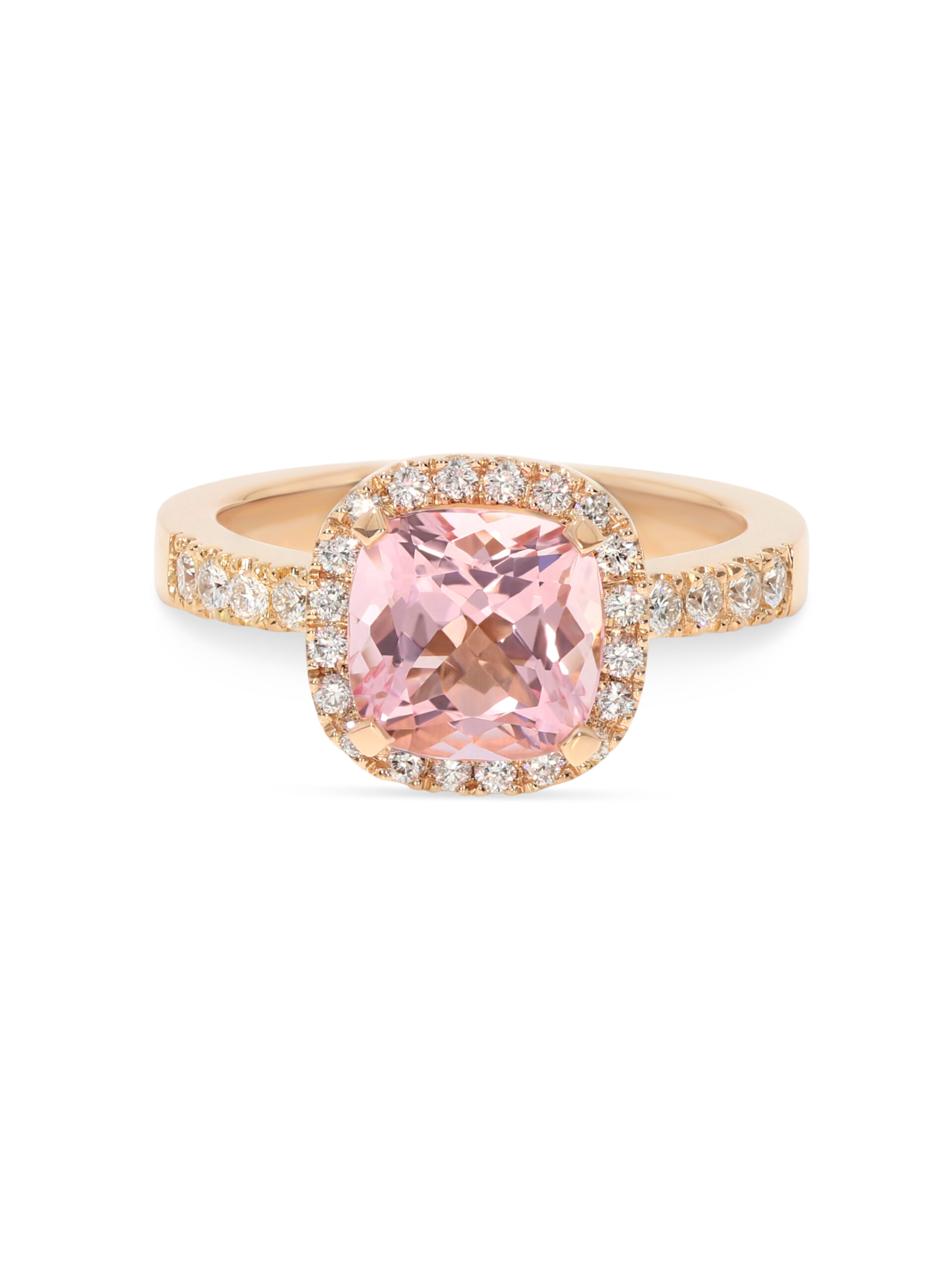 African Colours Ring mit einem Morganit und Brillanten in 750/- Roségold