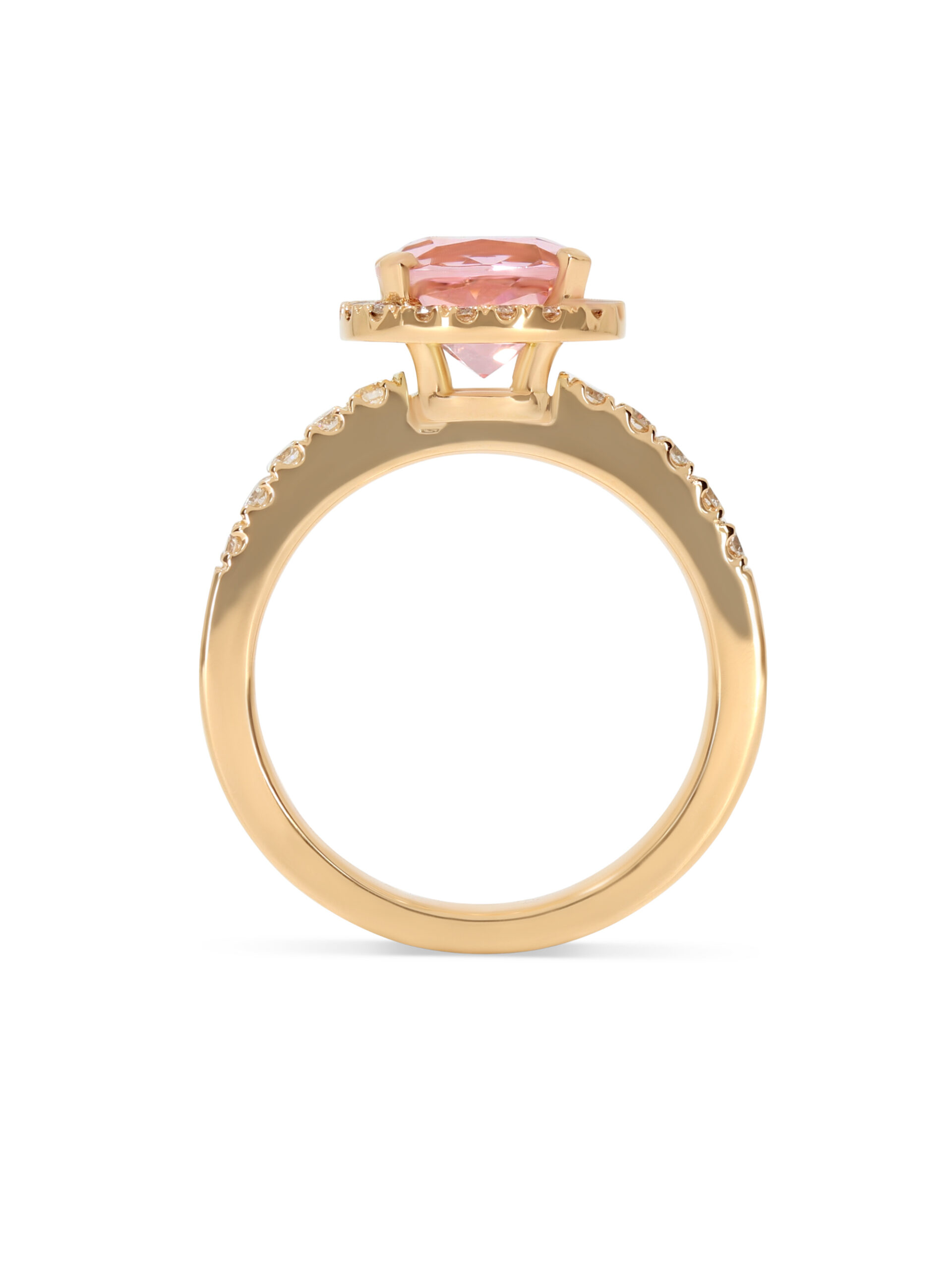 African Colours Ring mit einem Morganit und Brillanten in 750/- Roségold