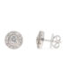 Brillantohrstecker 0,50 ct. 750/- Weißgold mit einem Halo-Brillantkranz