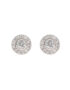 Brillantohrstecker 0,50 ct. 750/- Weißgold mit einem Halo-Brillantkranz