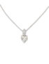 Kette in 750/- Weißgold mit Diamantanhänger in Herzform