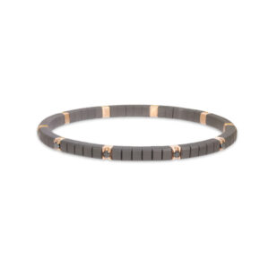 Armband mit Gliedern aus 750/- Roségold und schwarzen Brillanten