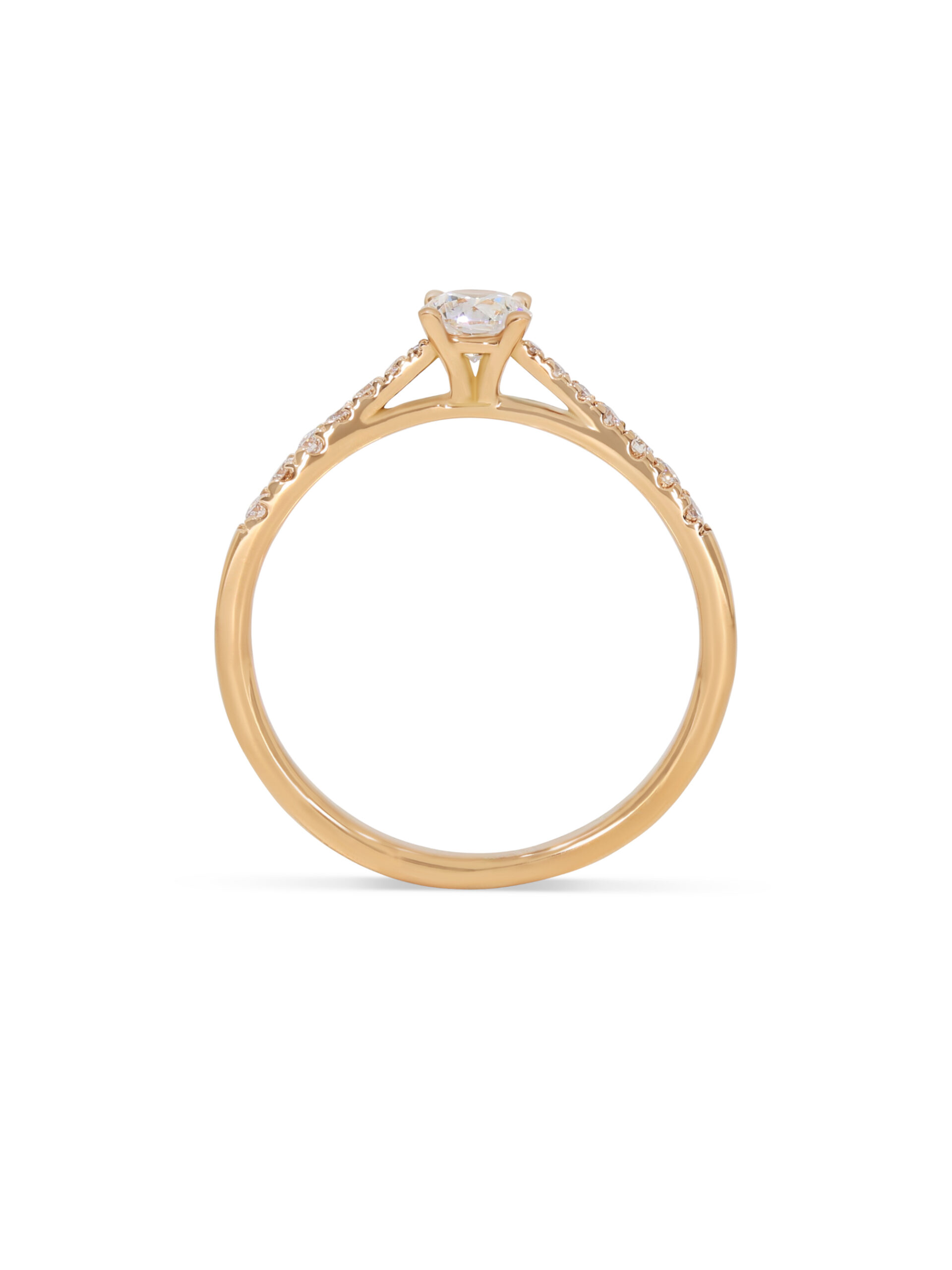 Verlobungsring Ava in 750/- Roségold mit Brillantbesatz