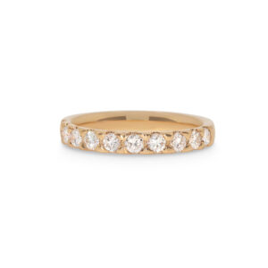 Memoire-Ring aus 750/- Roségold mit halben Brillantbesatz