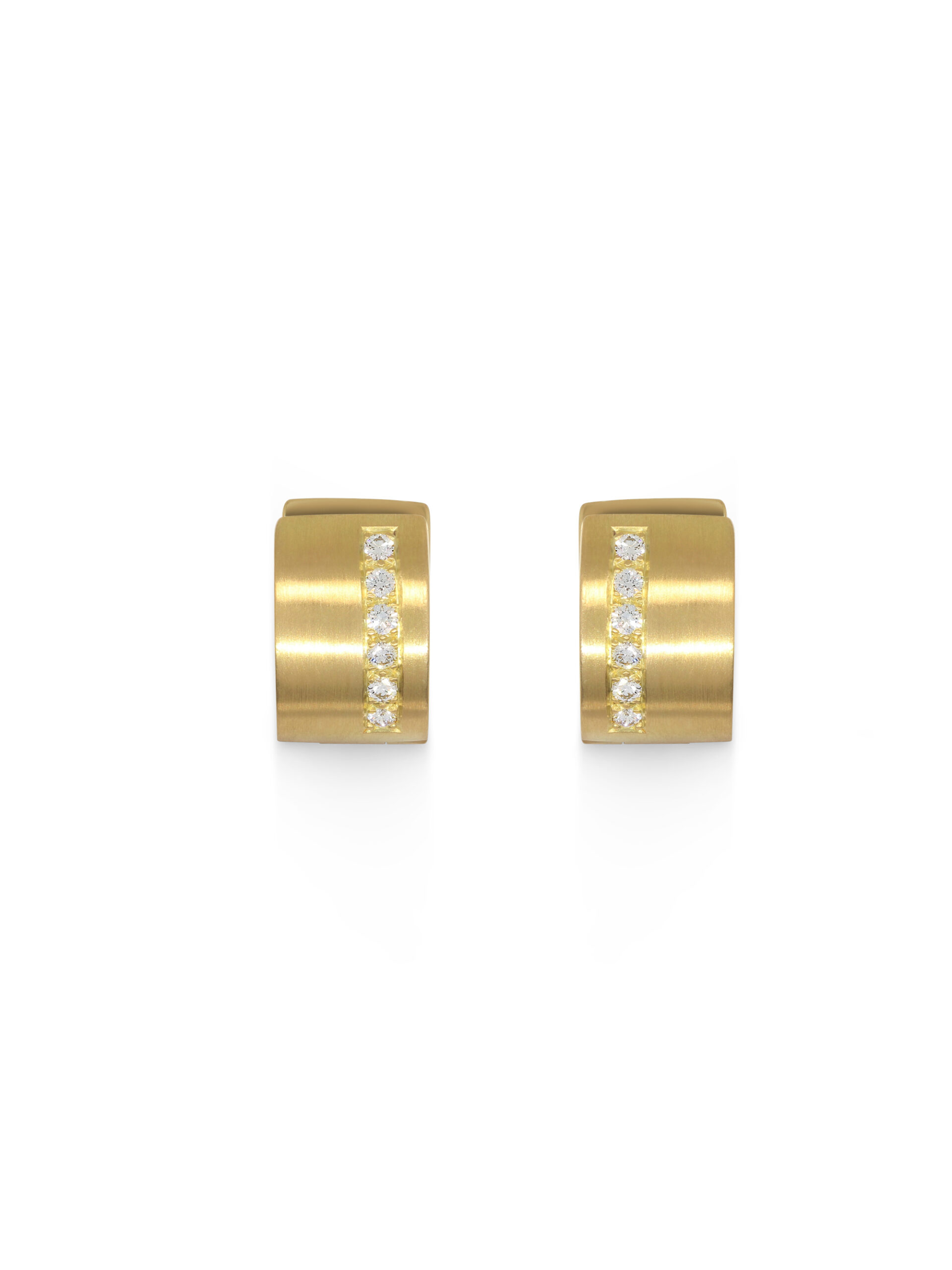 Creolen aus 750/- Gelbgold mit Brillanten