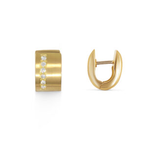 Creolen in 750/- Gelbgold mit Brillanten