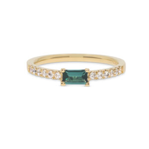 Bliss Ring in Gelbgold 750/- mit einem Turmalin und Brillantbesatz
