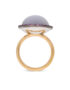 Team Player Ring aus Roségold 750/- und Weißgold 750/- mit einem Mondstein und Royal-Purple-Granaten